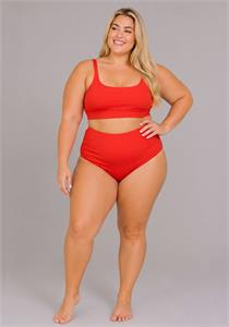 Scoop Neck Swim Top Poppy Red